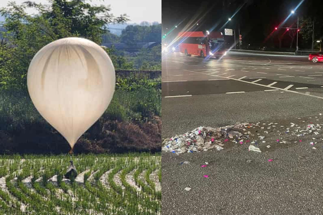 Balon Sampah Kiriman Korea Utara ke Korsel